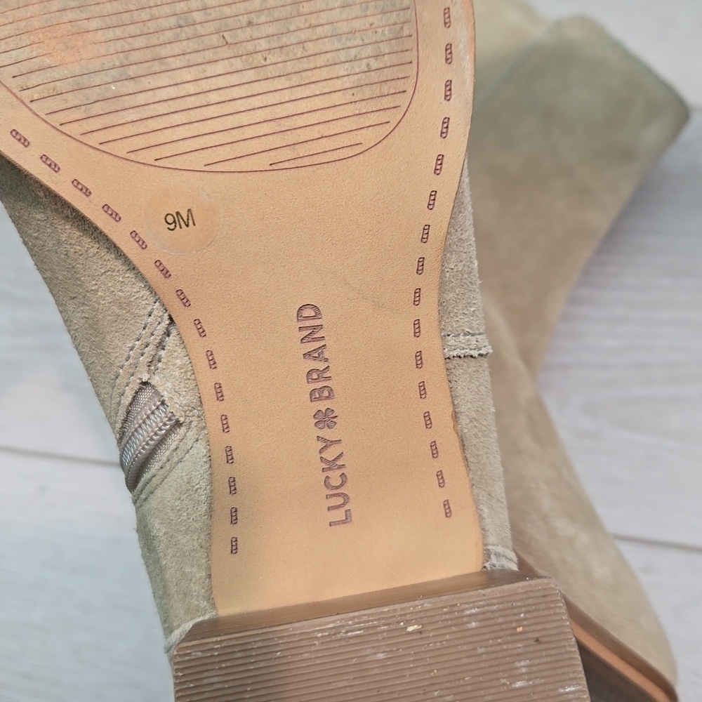 Lucky Brand Women Lilye Leather Ankle Heels Boots shoes sz 9M - Picture 12 of 14